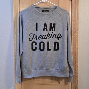 CUPSHE Top Small Gray Text Graphic Women's